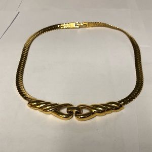 Vintage NAPIER Polished Gold Tone Choker